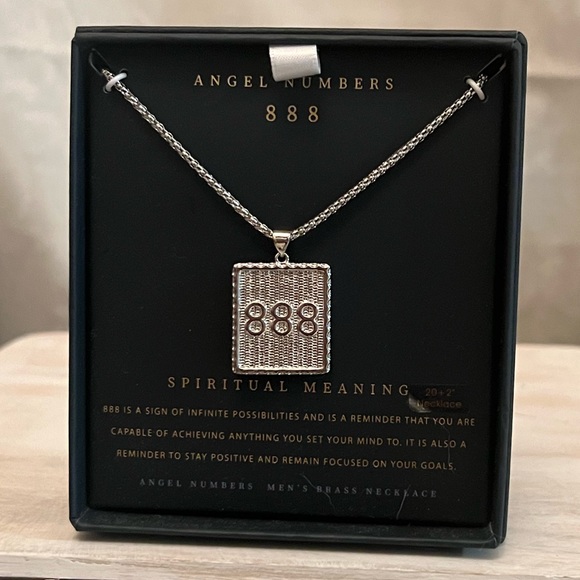Bain x Miller Men's "888" Angel Numbers Necklace - Picture 1 of 3